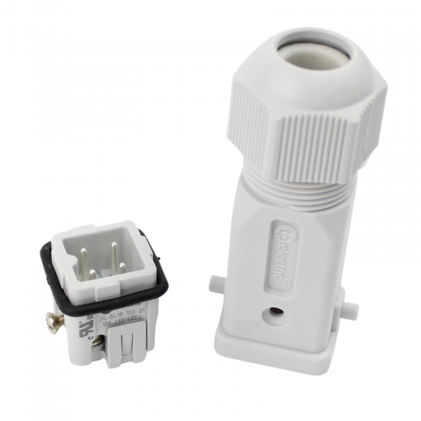 Industriesteckverbinder - Stecker 4 Polig 10A - Kunststoff